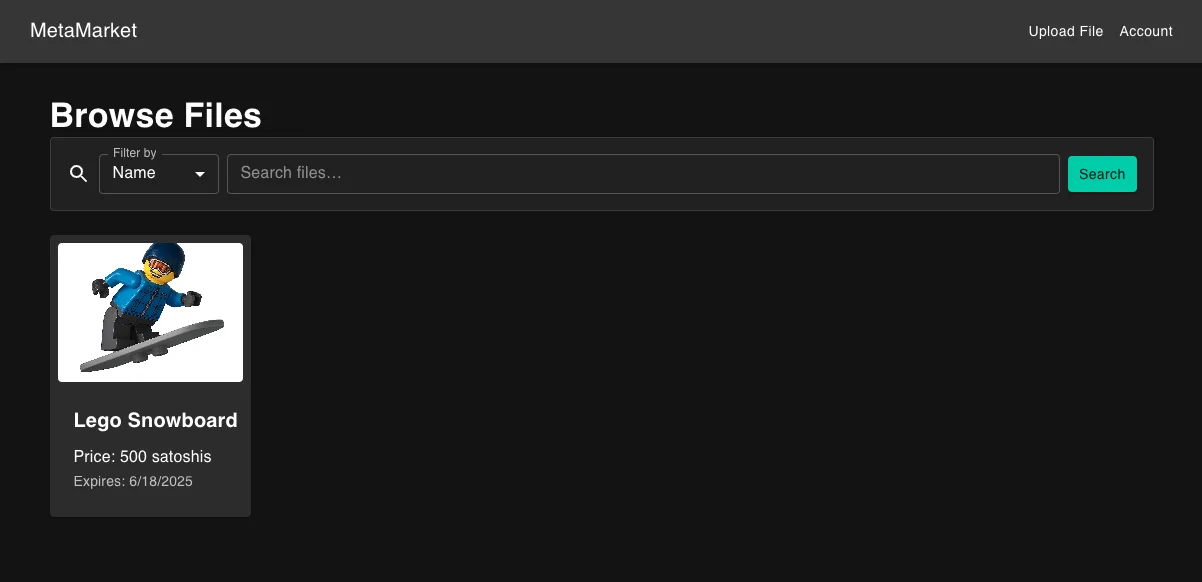 Store Page with Active Listings